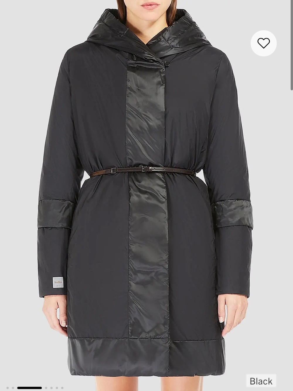 MaxMara The Cube Reversible Down Jacket Women’s 6 Water Repellent Satin Black